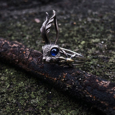 Limited Sale - The Lolita Alice Rabbit Blue Sapphire Ring