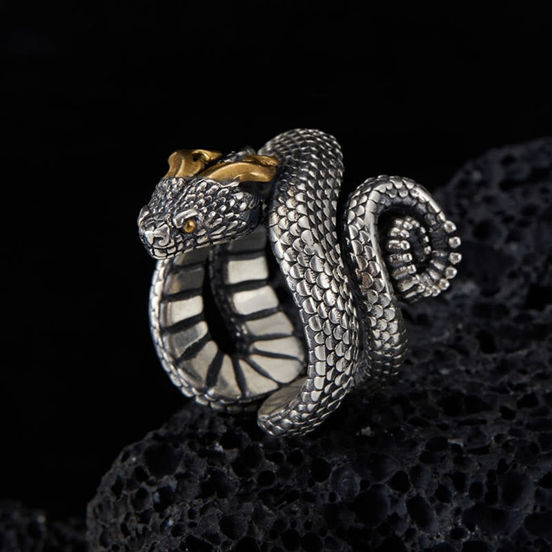 Powerful Norse Guardian: Jörmungandr Snake Ring