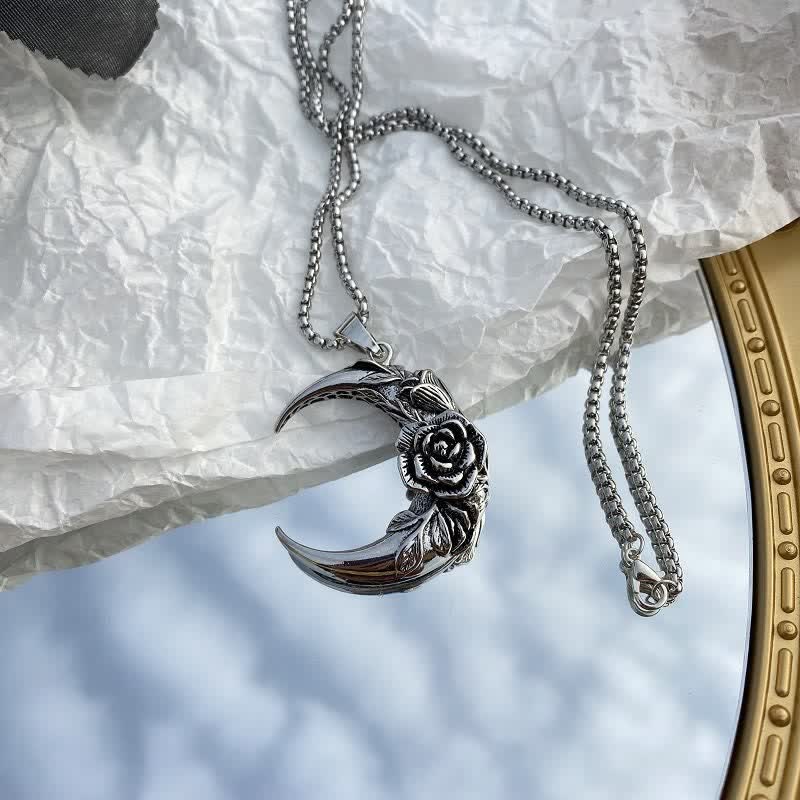 Women's Dark Moon Rose Necklace