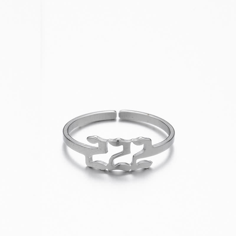 Angel Number Minimalist Lucky Ring