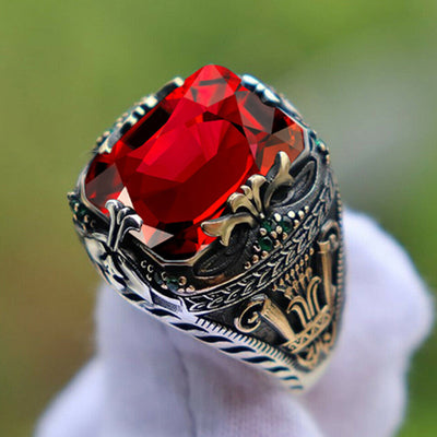 Limited Sale - Vintage Luxury Crown Gemstone Ring