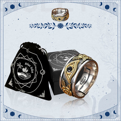 "Protection And Strength" Men's Eye of Horus Ring