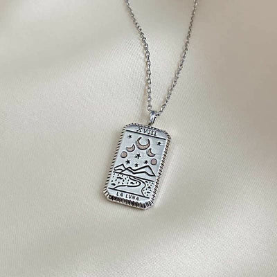 Olivenorma Divination Tarot Card Square Necklace