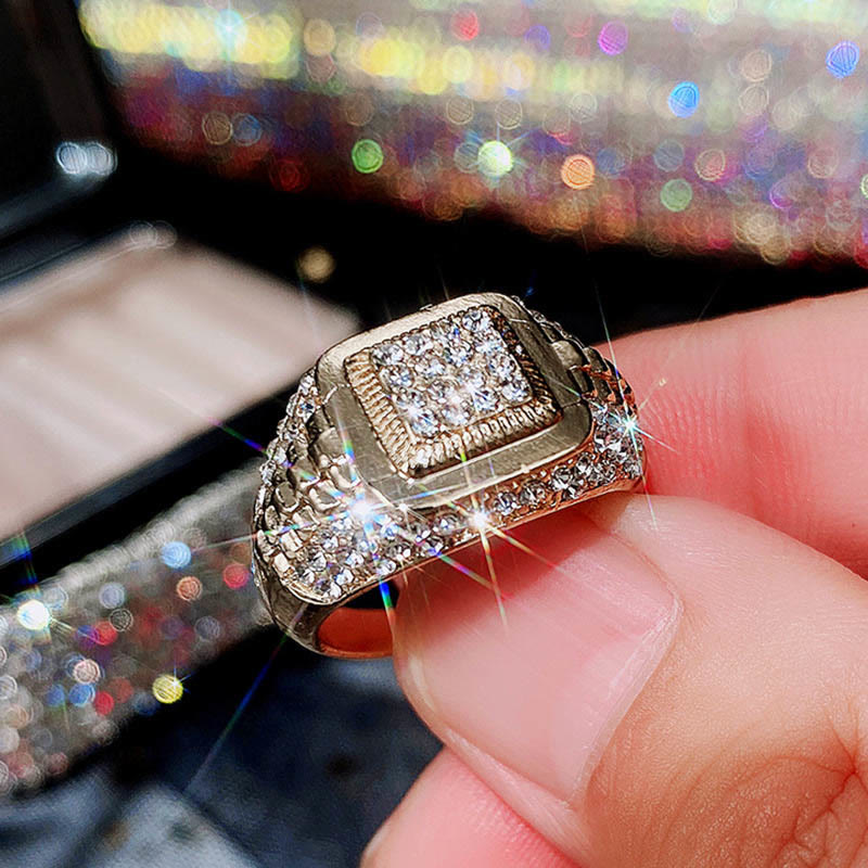 HipHop Style Zircon Ring