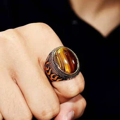Olivenorma Tiger Eye Protection Ring