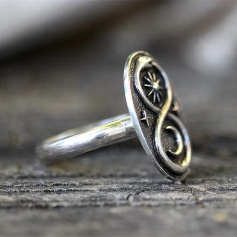 Women's Serpent Sun Moon Stars Ring