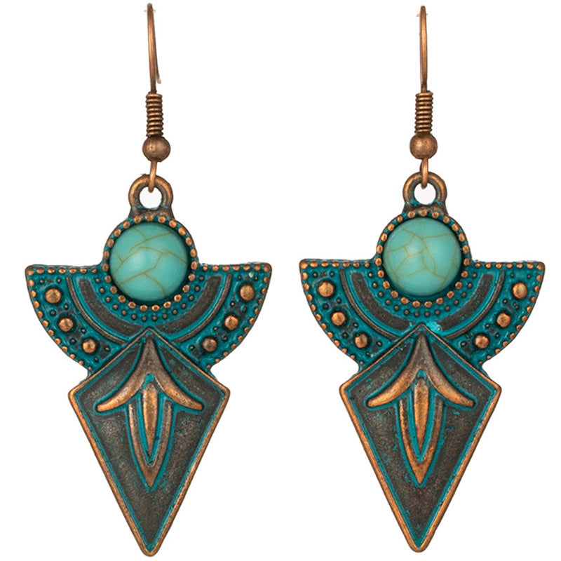 Turquoise Retro Bohemian Earrings