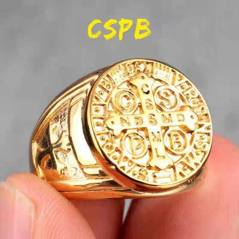 Men's CSPB Cross Stainless Steel Ring