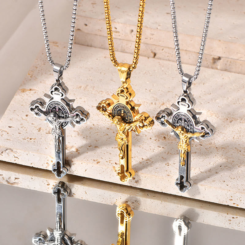Vintage Titanium Cross Necklace