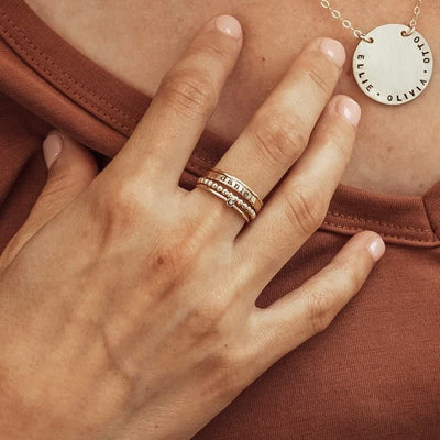 Women's Numberofbirthstones Stacking Ring