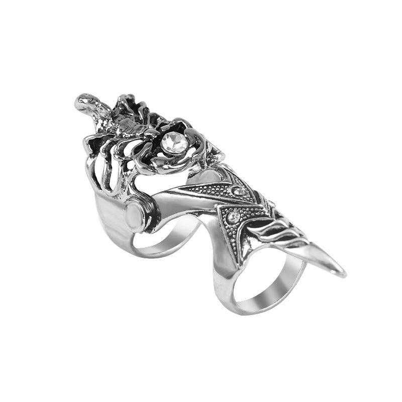 Vintage Skull Dragon Bendable Joint Knuckle Ring
