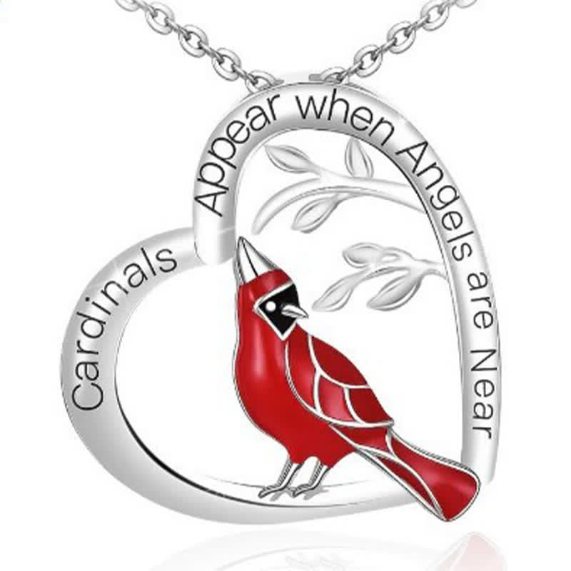 Cardinal Heart Pendant Necklace🎁The Best Gifts For Your Loved Ones