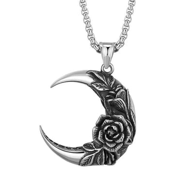Women's Dark Moon Rose Necklace