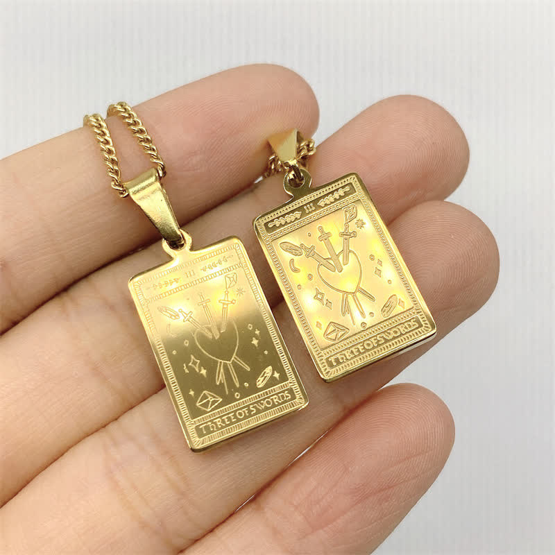 Olivenorma Tarot Card Carve Alloy Necklace