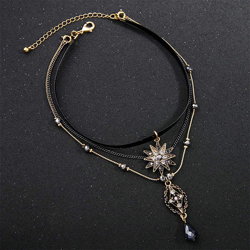 "Elegant Lady" - Three-Piece Layered Star Zirconia Necklace