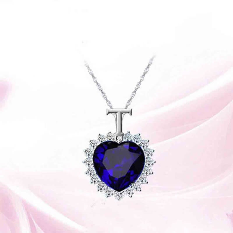 Hearrt Blue Sapphire Earrings, Necklace - image 5