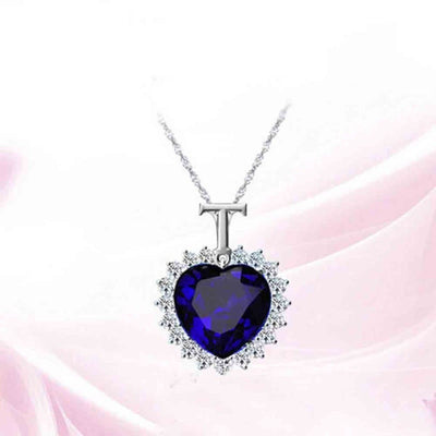 Hearrt Blue Sapphire Earrings, Necklace - image 5