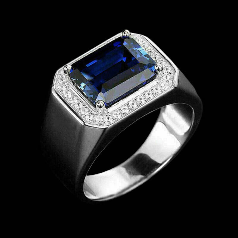 FREE Today: "Divine In Blue"  Men's Sapphire Ring