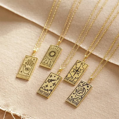 Olivenorma Vintage Tarot Card Fortune Necklace