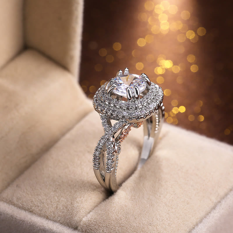 Vintage Luxury Moissanite Diamond Ring