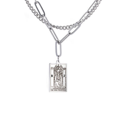 Olivenorma Tarot Card Double Chain Necklace