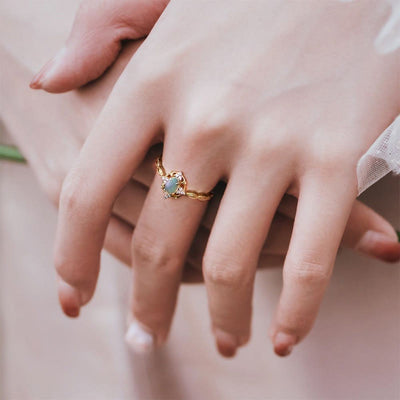 Adjustable Vintage Natural Opal Ring