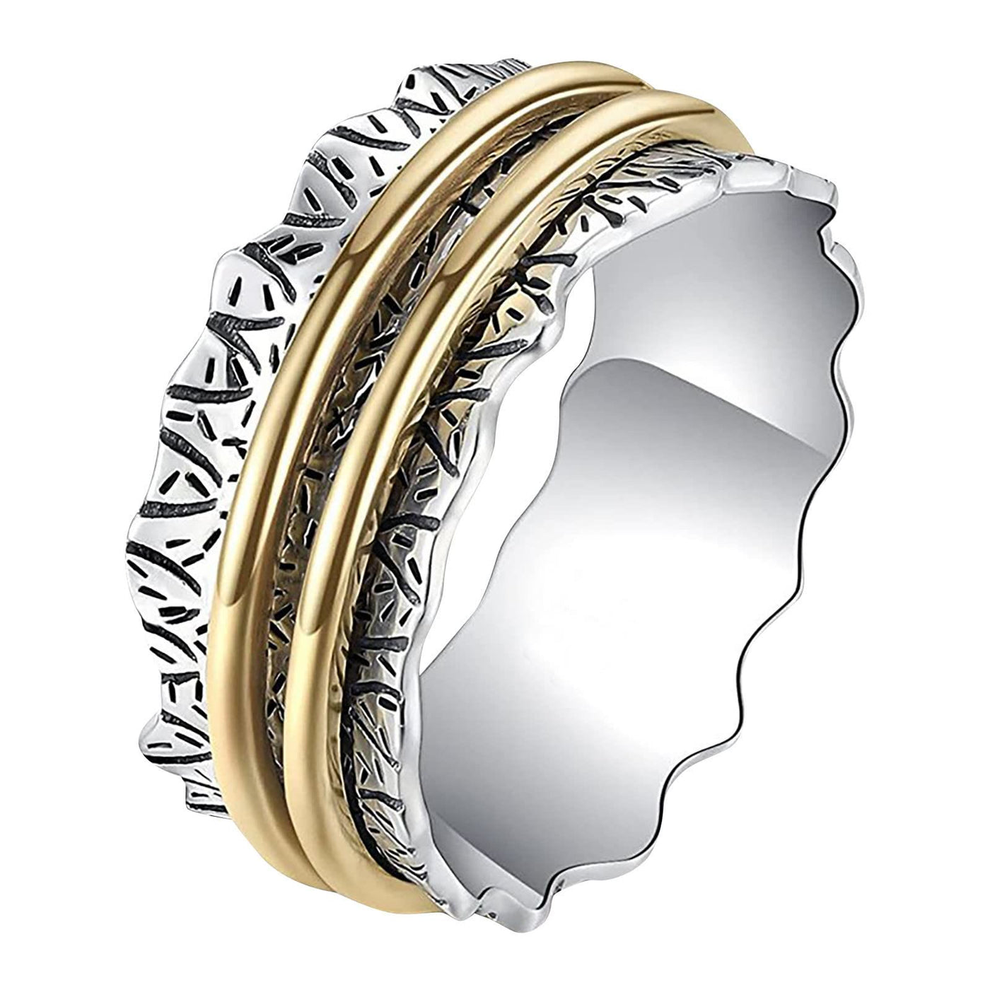 "Together In Love"  Fashionable Rotating Decompression Ring