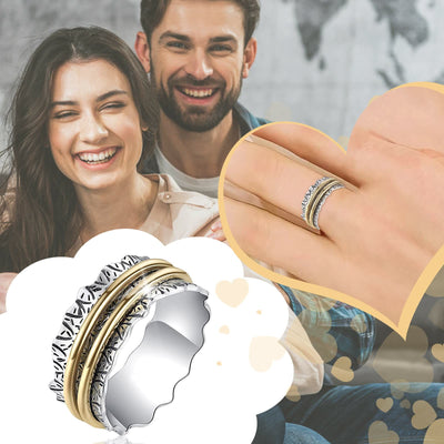 "Together In Love"  Fashionable Rotating Decompression Ring