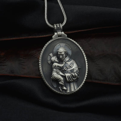 Men's Catholic Saint Anthony Necklace
