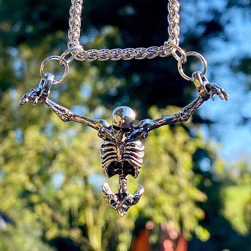 Shackled Skeleton Pendant Necklace