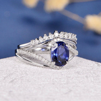 Luxury S925 Silver Sapphire Ring