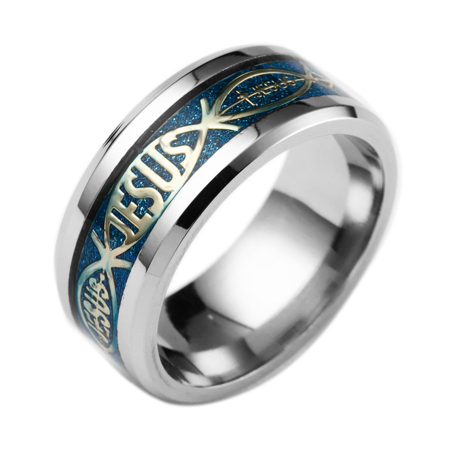 Limited Sale - 8mm Stainless Steel Jesus Ring