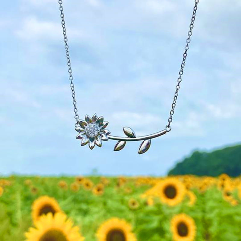 Sunflower Zircon Necklace