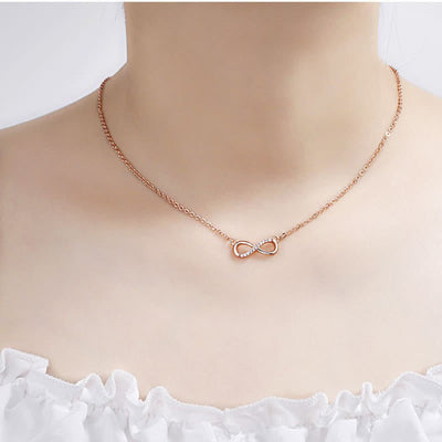 Women's Minimalist Eternity Symbol Necklace