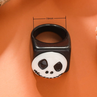 Pumpkin Bat Funny Acrylic Ring