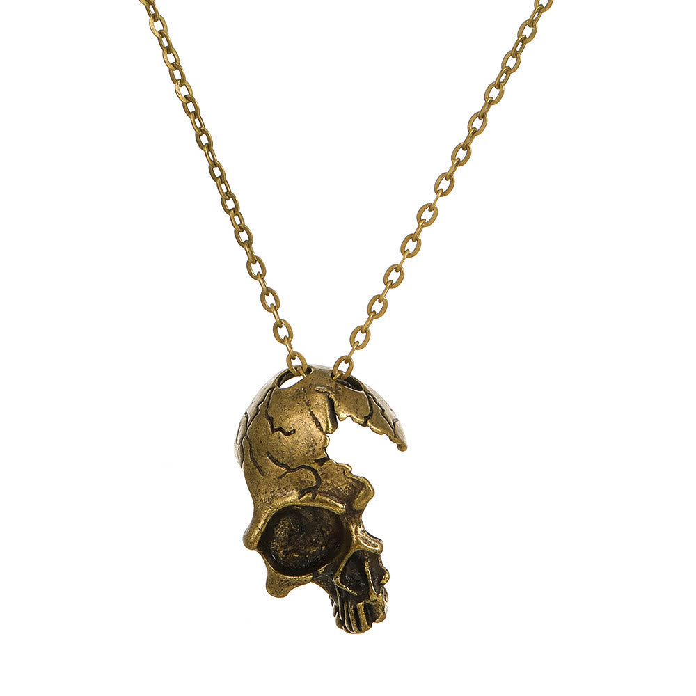 Unique Fractured Skull Necklace