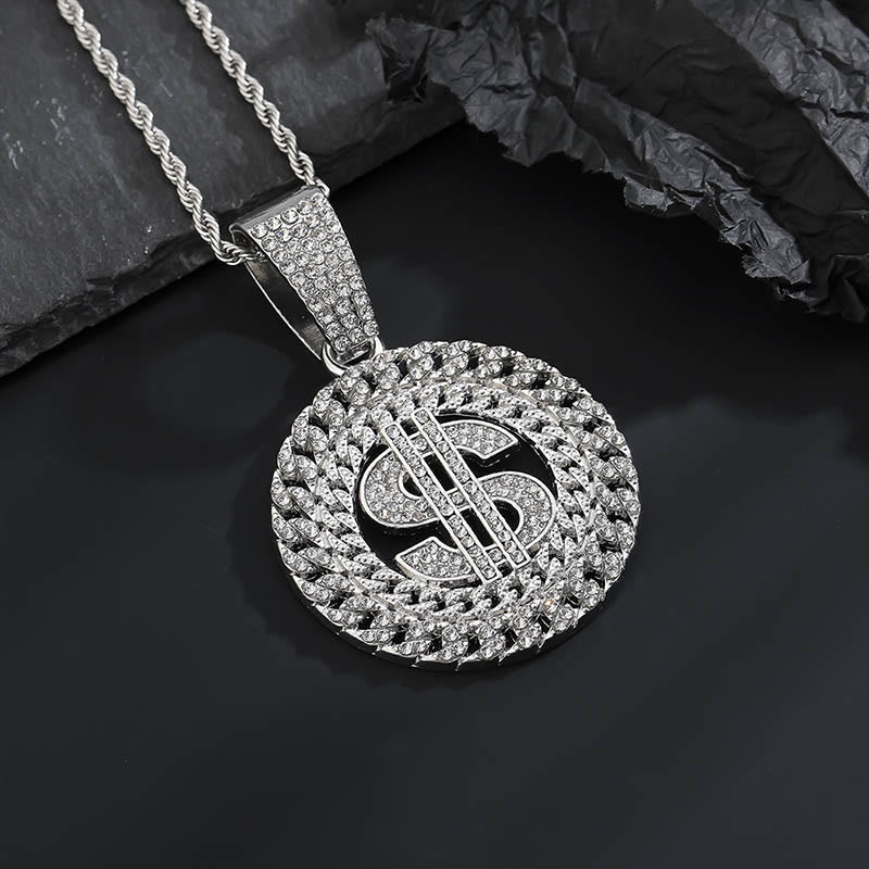 Hip-hop Dollar Plated Gold Necklace