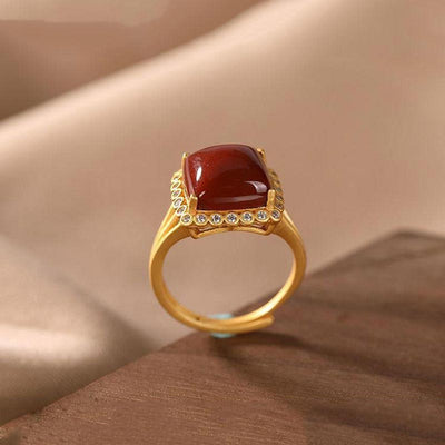 Red Agate Healing Ring