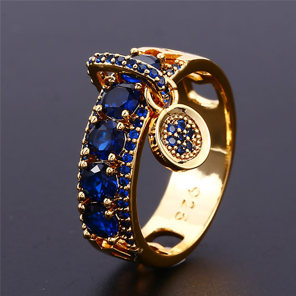 Limited Sale - Creative Disc Inlaid Zircon Ring