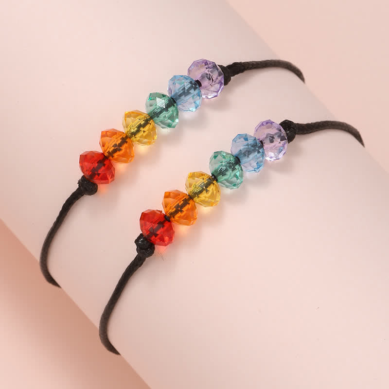 Personalised Rainbow Beads Bracelet