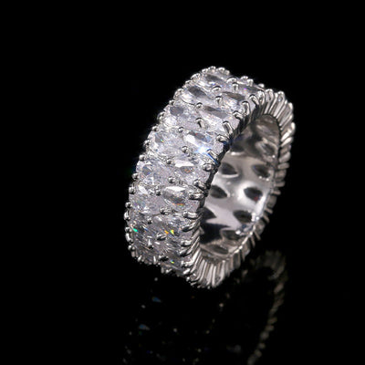 Grade AAA Double Drainage Drop Shape Zircon Ring