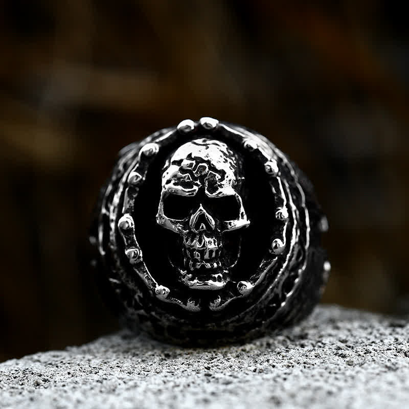 Men's Gothic Ghost Rider Cross Ring