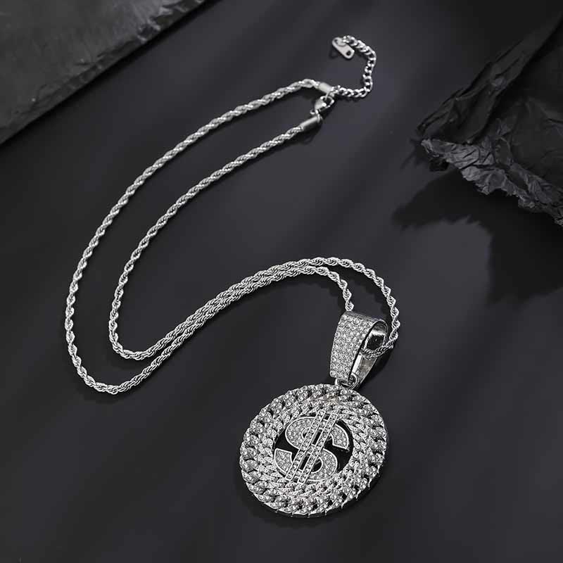 Hip-hop Dollar Plated Gold Necklace