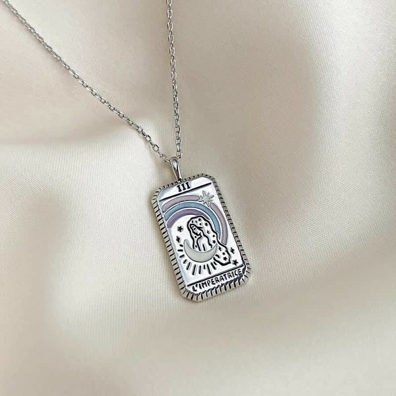 Olivenorma Divination Tarot Card Square Necklace