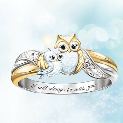 "I will always be with you" - Owl Mother and Daughter Necklace