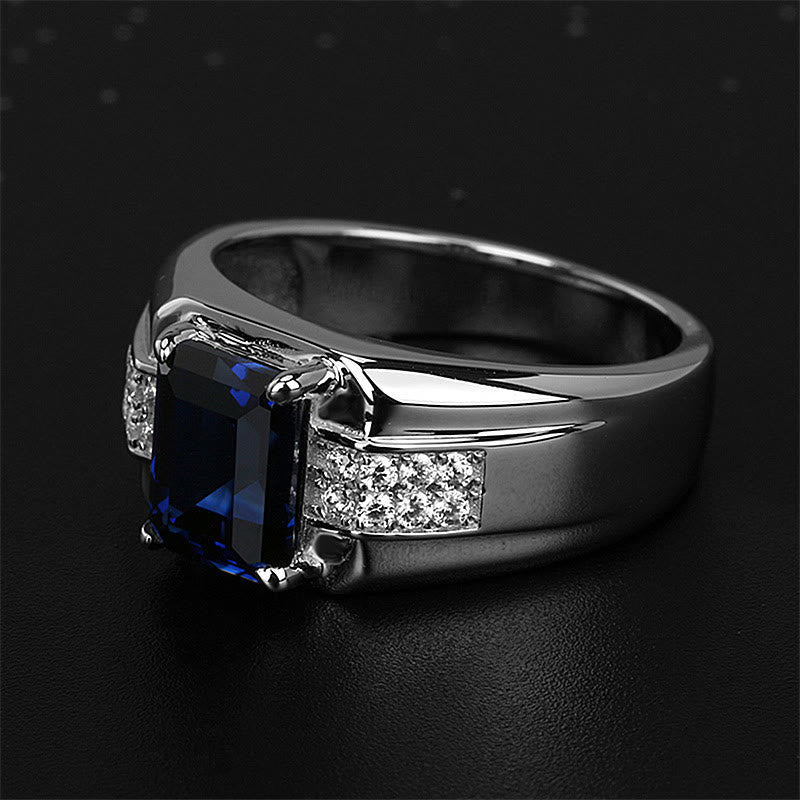 FREE Today: "Divine In Blue"  Men's Sapphire Ring