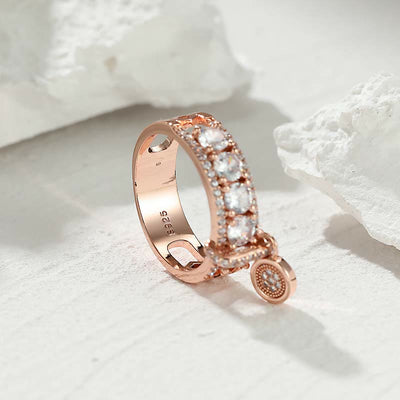 Limited Sale - Creative Disc Inlaid Zircon Ring