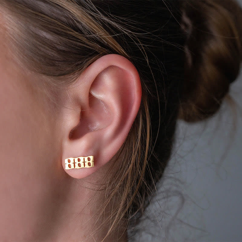 Angel Number Minimalist Earrings