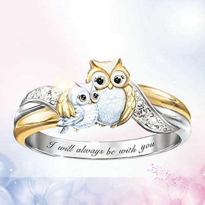 "I will always be with you" - Owl Mother and Daughter Necklace