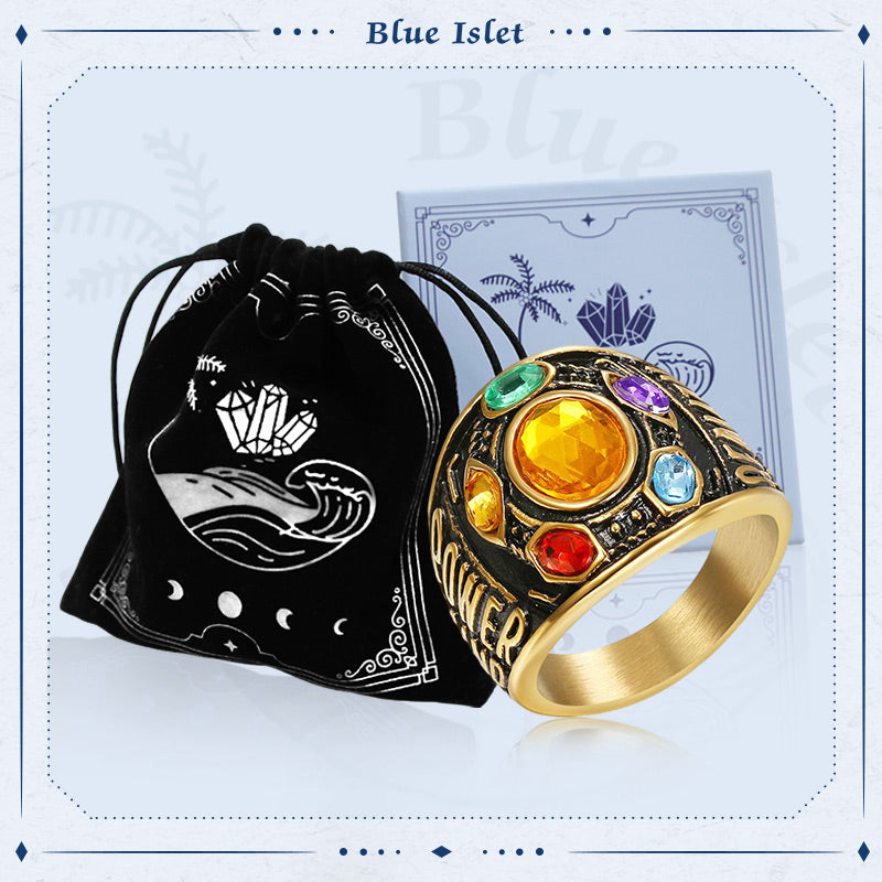 Creative Infinity Gloves Power Colorful Zircon Ring